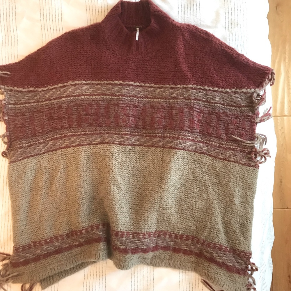 Free People oversized poncho